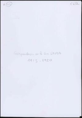 Correspondencia con la Casa GRUBB