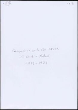 Correspondencia con la Casa GRUBB - de Grubb a Madrid