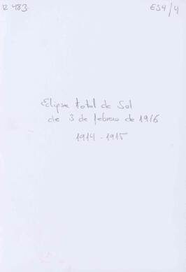 Eclipse total de Sol de 3  de febrero de 1916