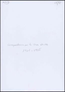 Correspondencia con la Casa GRUBB